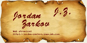 Jordan Žarkov vizit kartica